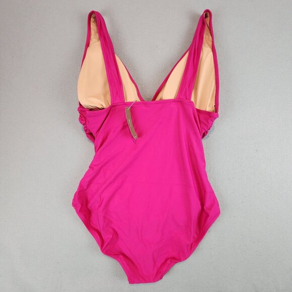 J. Crew NEW Women's Ruched V-neck Swimsuit One-Piece Vacation Boho Beach Swim 16 - Picture 4 of 12